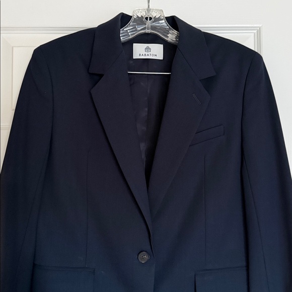 Aritzia Babaton Agency Dark Night Navy Oversized Blazer XS - Picture 2 of 6